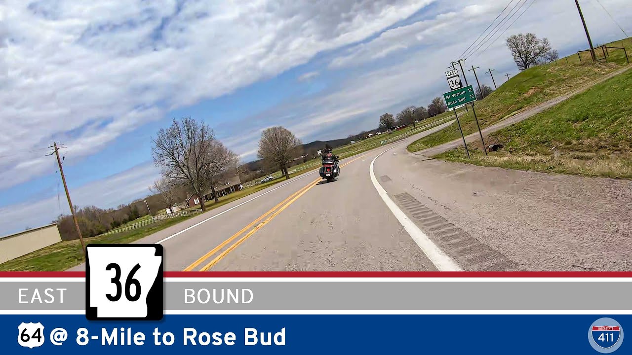 Arkansas Highway 36: 8-mile to Rose Bud | Drive America's Highways 🚙