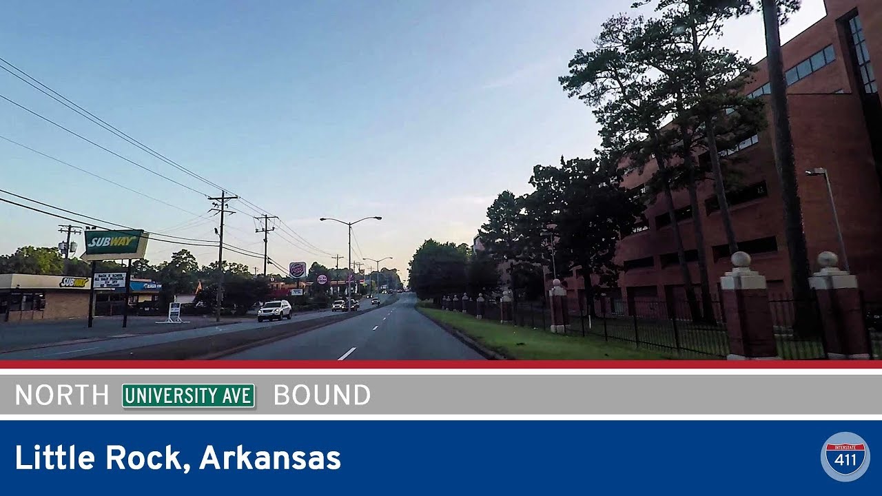 University Avenue Northbound - UALR to Interstate 630 - Little Rock  |  Drive America's Highways ?