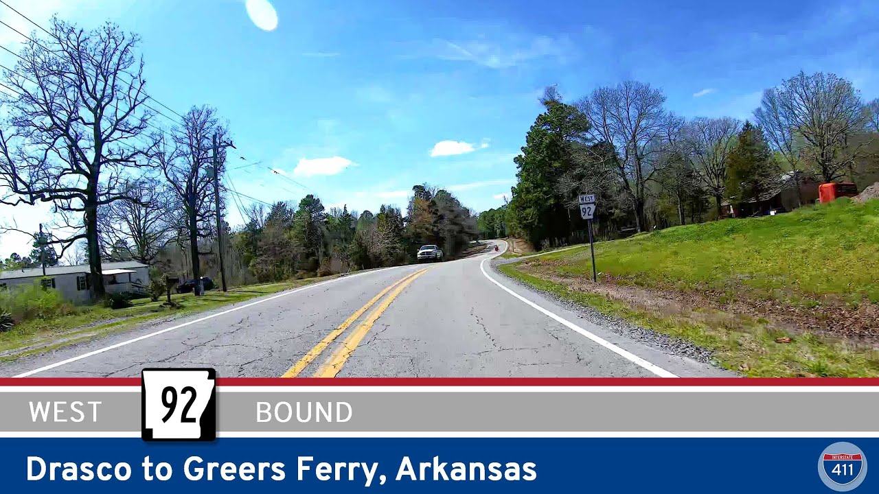 Arkansas Highway 92: Drasco to Greers Ferry | Drive America's Highways 🚙