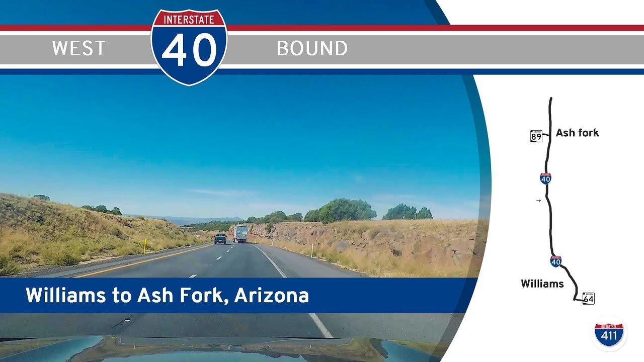 Interstate 40 - Williams to Ash Fork - Arizona |  Drive America's Highways 🚙
