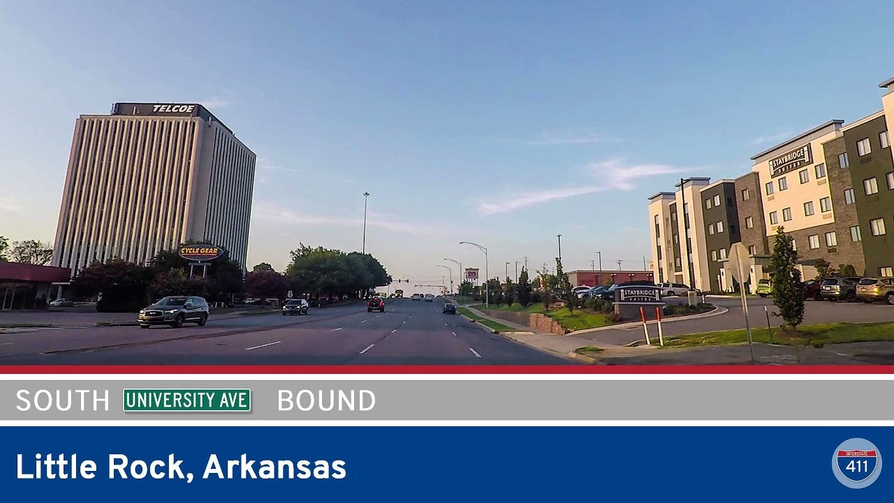 University Ave Southbound - Interstate 630 to UALR in Little Rock  |  Drive America's Highways ?