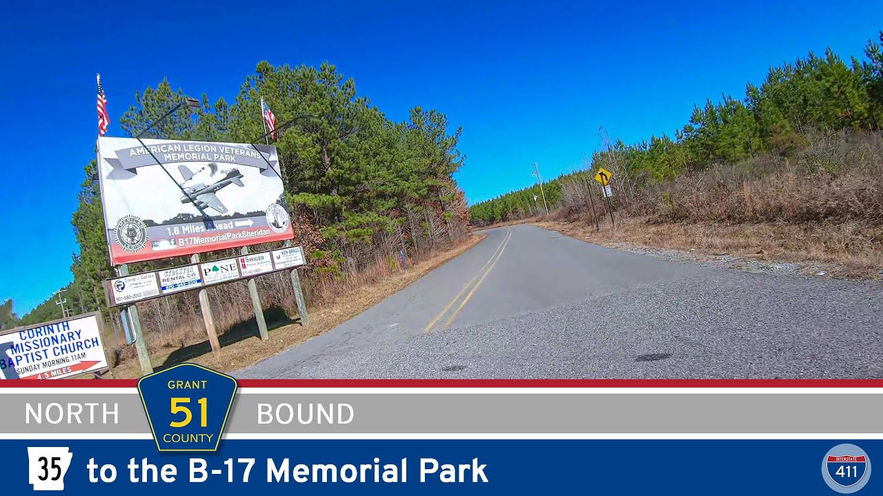 Grant County Road 51: B-17 Memorial Park - Sheridan - Arkansas | Drive America's Highways 🚙