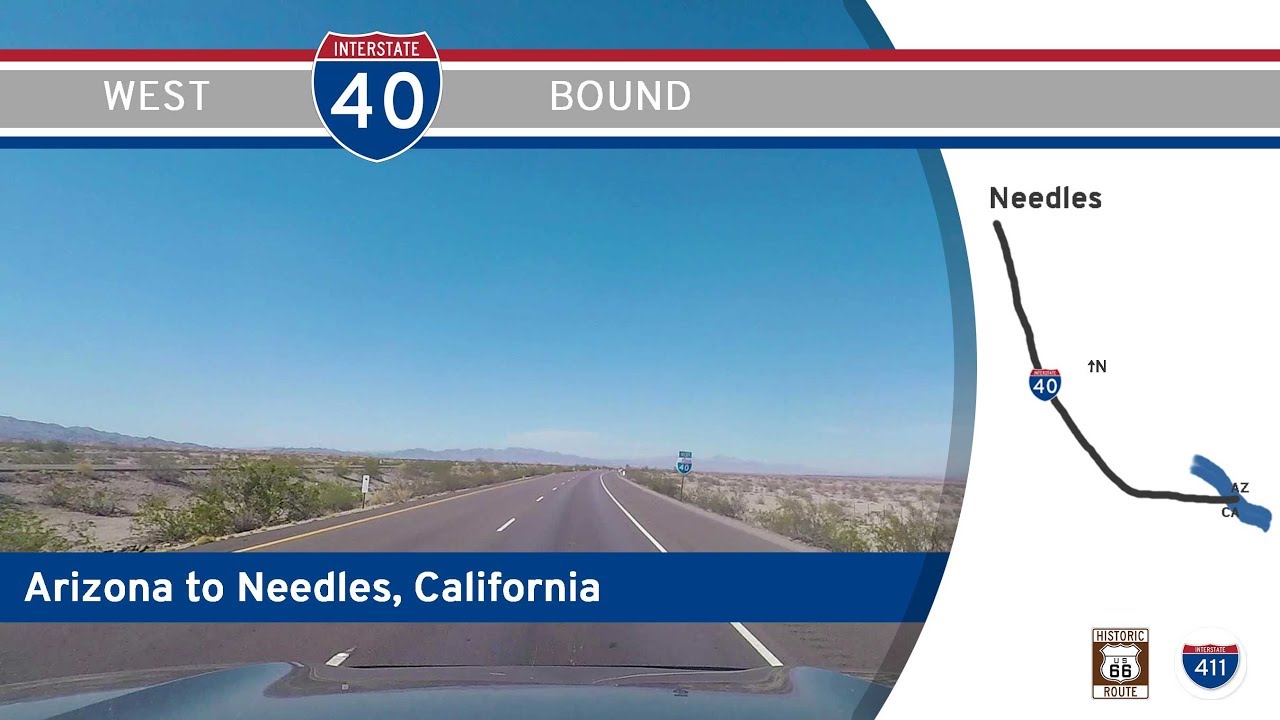 Interstate 40 - Arizona to Needles - California |  Drive America's Highways 🚙