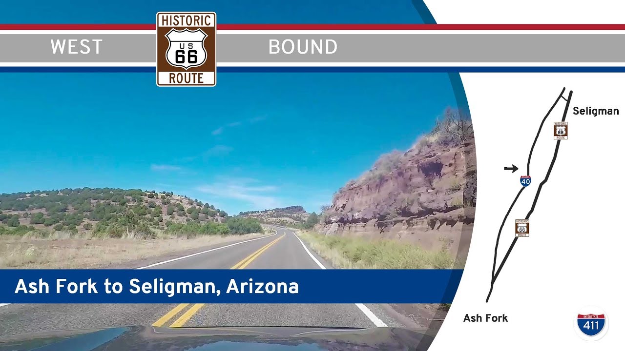 Historic Route 66 - Ash Fork to Seligman - Arizona |  Drive America's Highways 🚙