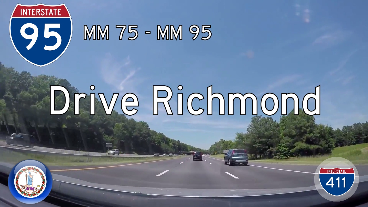 Interstate 95 - Mile 75 - Mile 95 - Virginia | Drive America's Highways ?