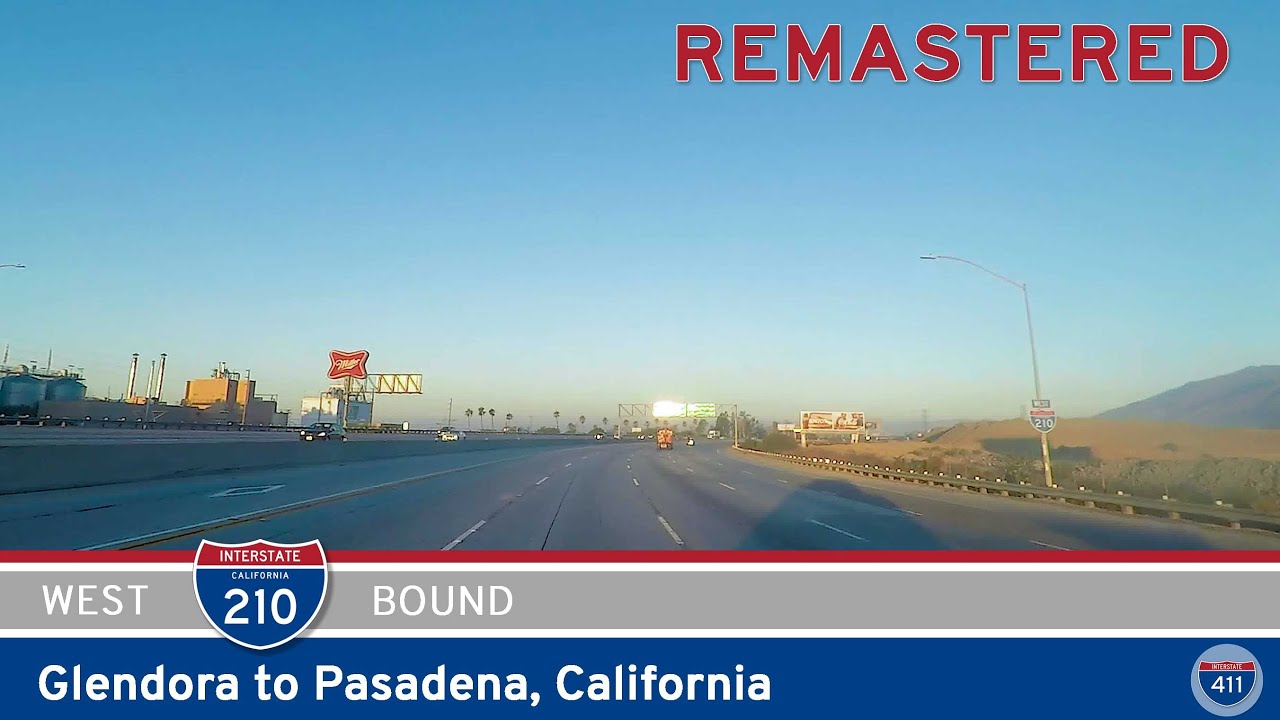 🔒[Remastered] Interstate 210 - Glendora to Pasadena - California (4k/Real-Time)