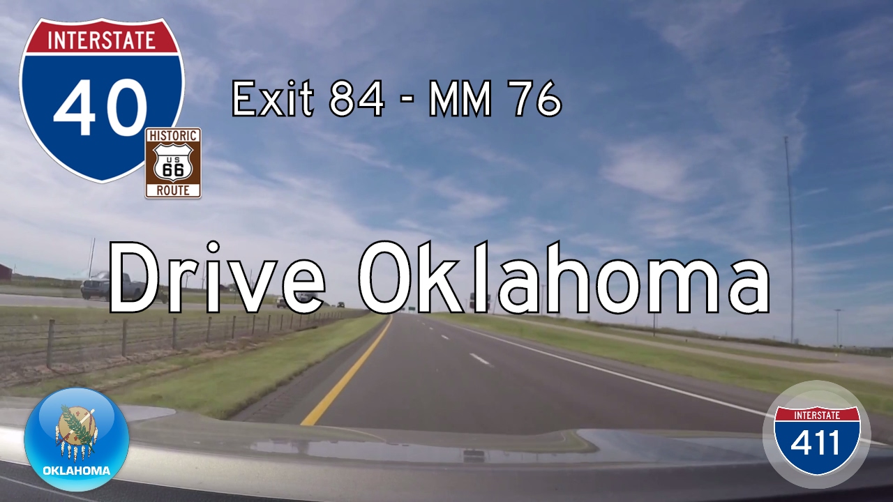 Interstate 40 - Mile 84 -  Mile 76 - Oklahoma | Drive America's Highways ?
