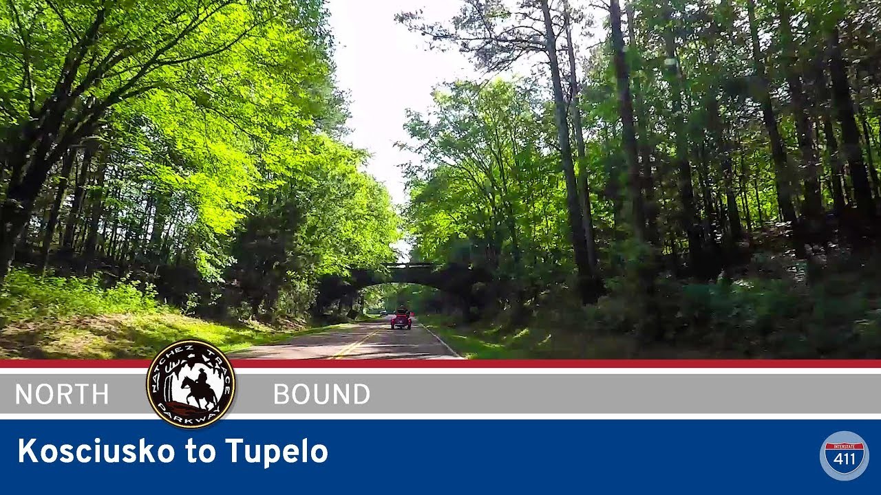 Natchez Trace Parkway - Kosciusko to Tupelo - Mississippi |  Drive America's Highways 🚙