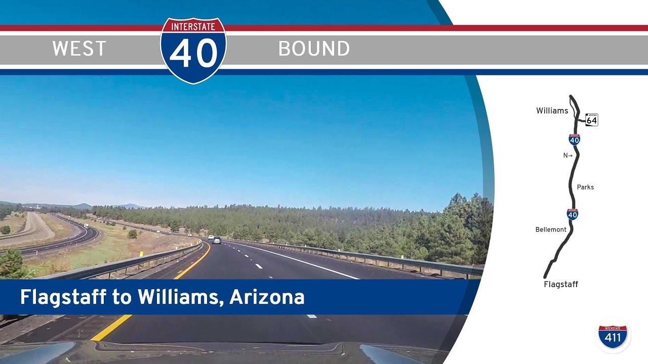 Interstate 40 - Flagstaff - Williams - Arizona |  Drive America's Highways 🚙