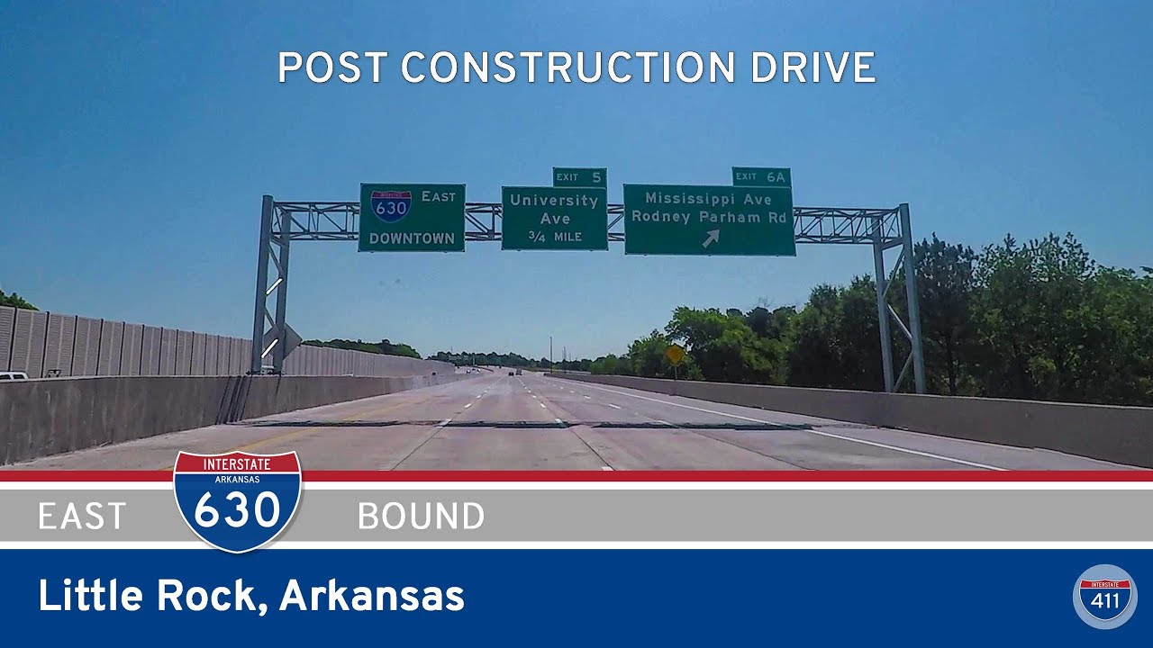 Interstate 630 Eastbound in Little Rock Arkansas (Post-Construction) |  Drive America's Highways ?