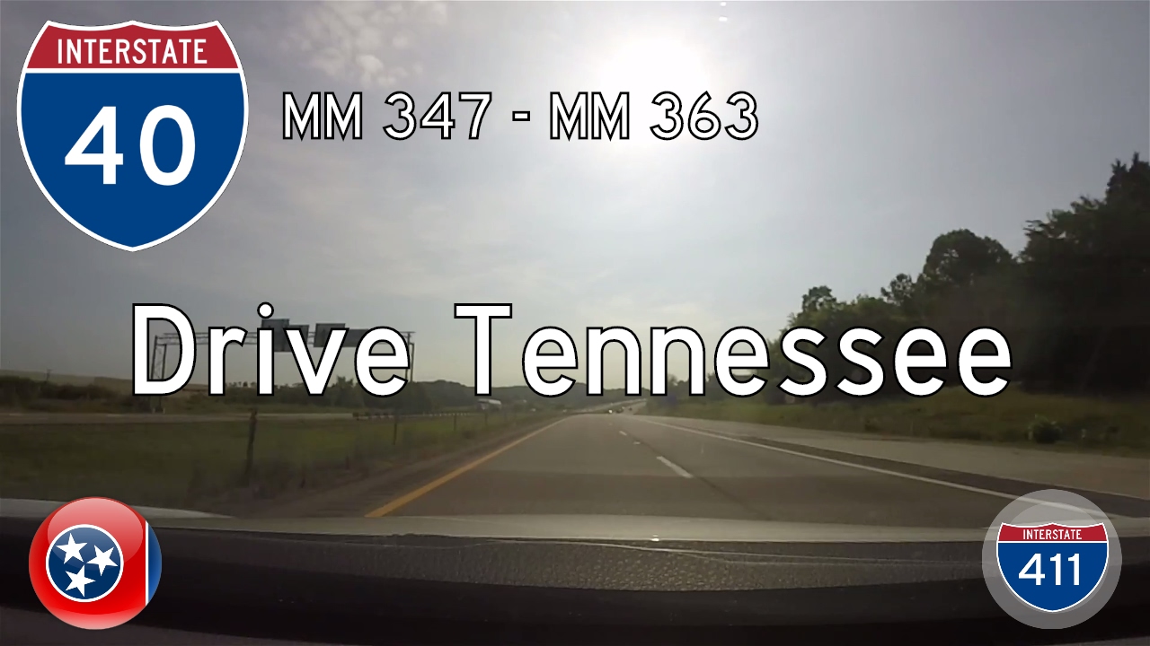 ⚠️ Interstate 40 - Mile 347 - Mile 363 - Tennessee | Drive America's Highways ?