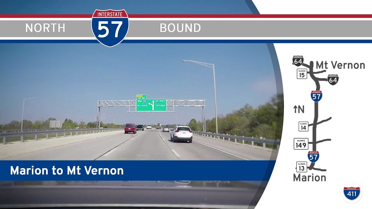 Interstate 57 - Marion to Mount Vernon - Illinois |  Drive America's Highways ?