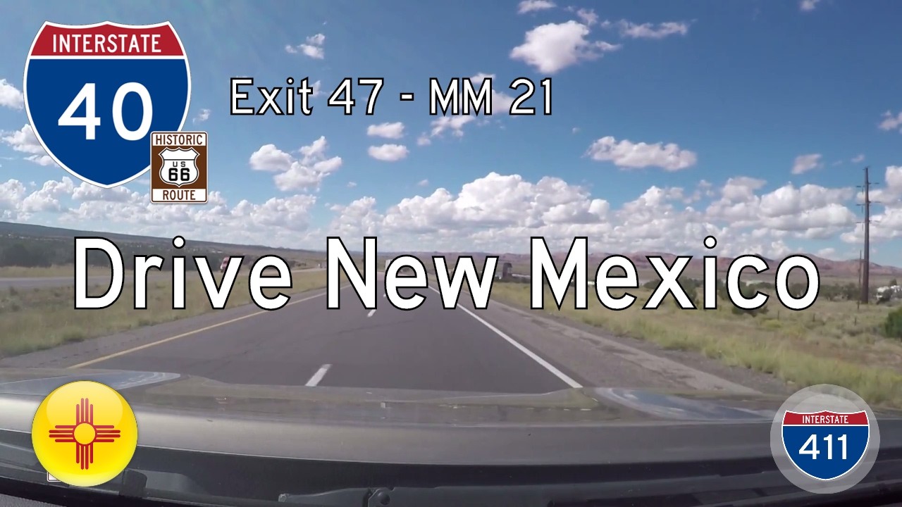 Drive America's Highways for 26 miles west along Interstate 40 from the Continental Divide in New Mexico to MM 21 in Gallup.