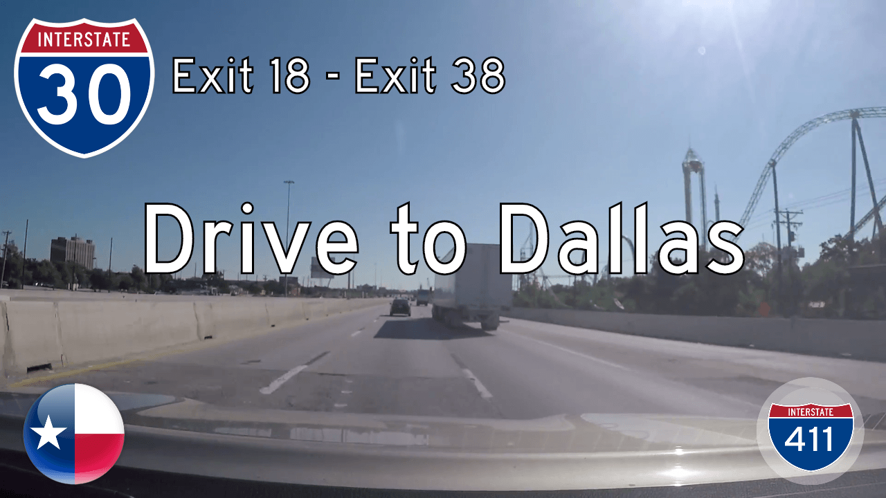 Drive America's Highways for 20 miles east along Interstate 30 from Oakland Ave in Ft Worth to Dallas at the Walton Walker Blvd (SH-12) exit.