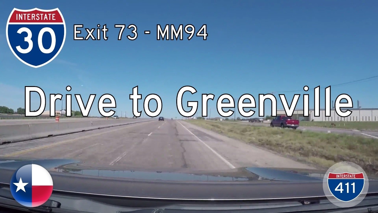 Drive America's Highways for 21 miles east along Interstate 30 from Exit 73 in Fate to Greenville at mile marker 94