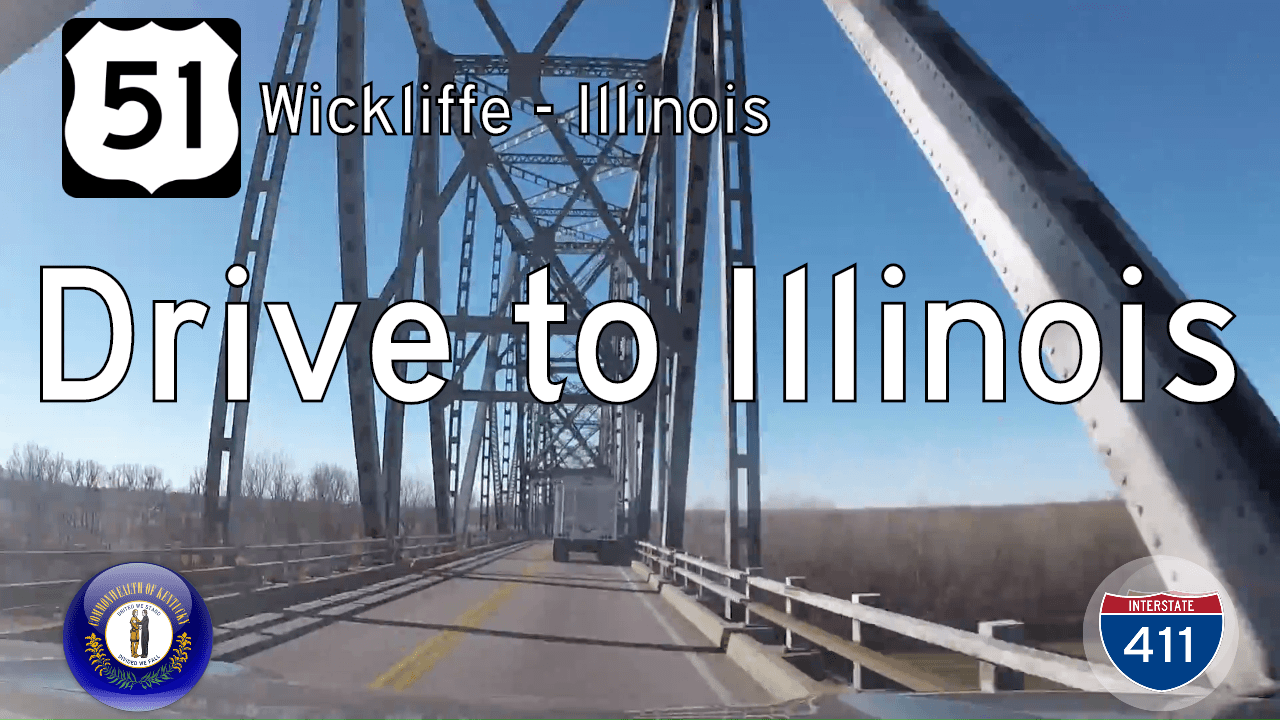 Drive America's Highways for 5 miles along U.S. Highway 51 / U.S. Highway 62 from Wickliffe to Illinois at U.S. Highway 62.