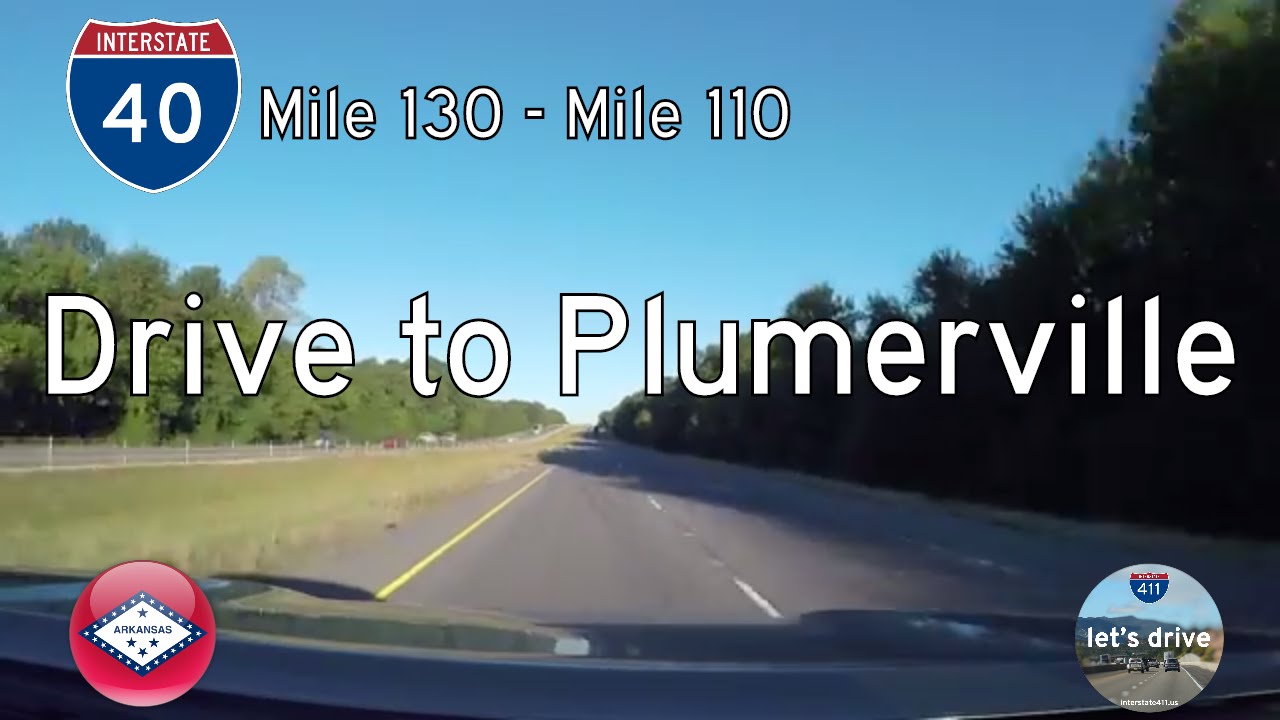 Ride west on Interstate 40 with our drive lapse video from mile marker 130 outside Conway, to Plumerville at mile marker 110.5 in Arkansas