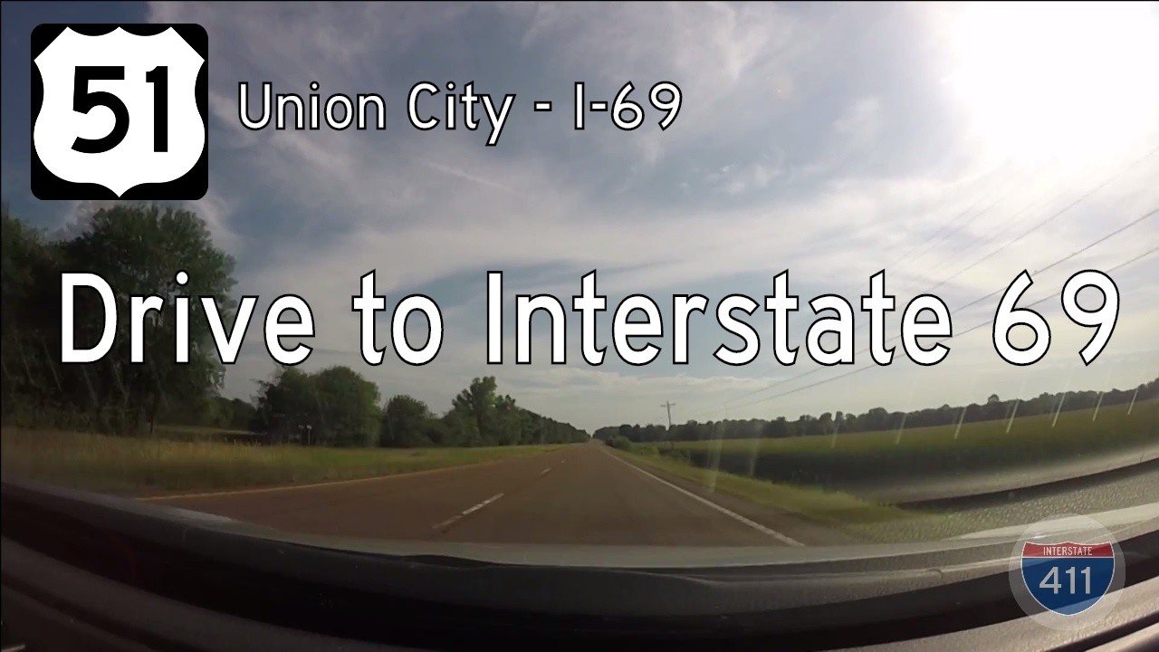 Ride south on U.S. Highway 51 from Union City to Troy at the northern terminus of Interstate 69 in Tennessee.