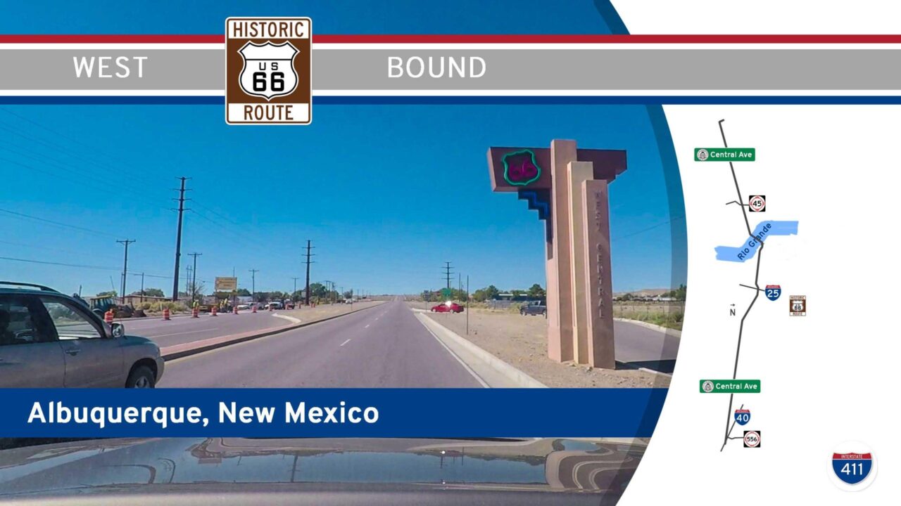 Historic Route 66 in Albuquerque - Central Ave - New Mexico