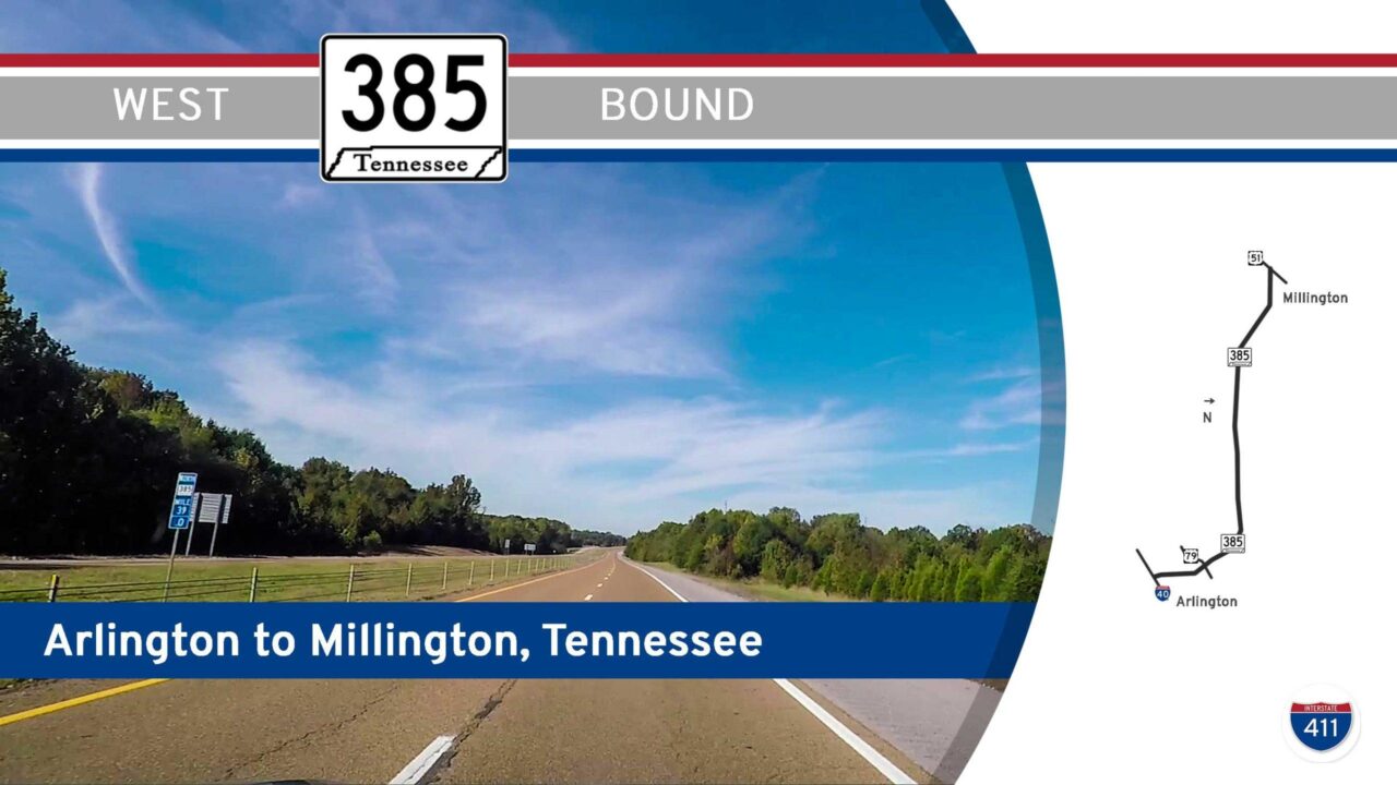 Tennessee Highway 385 - Arlington to Millington Tennessee