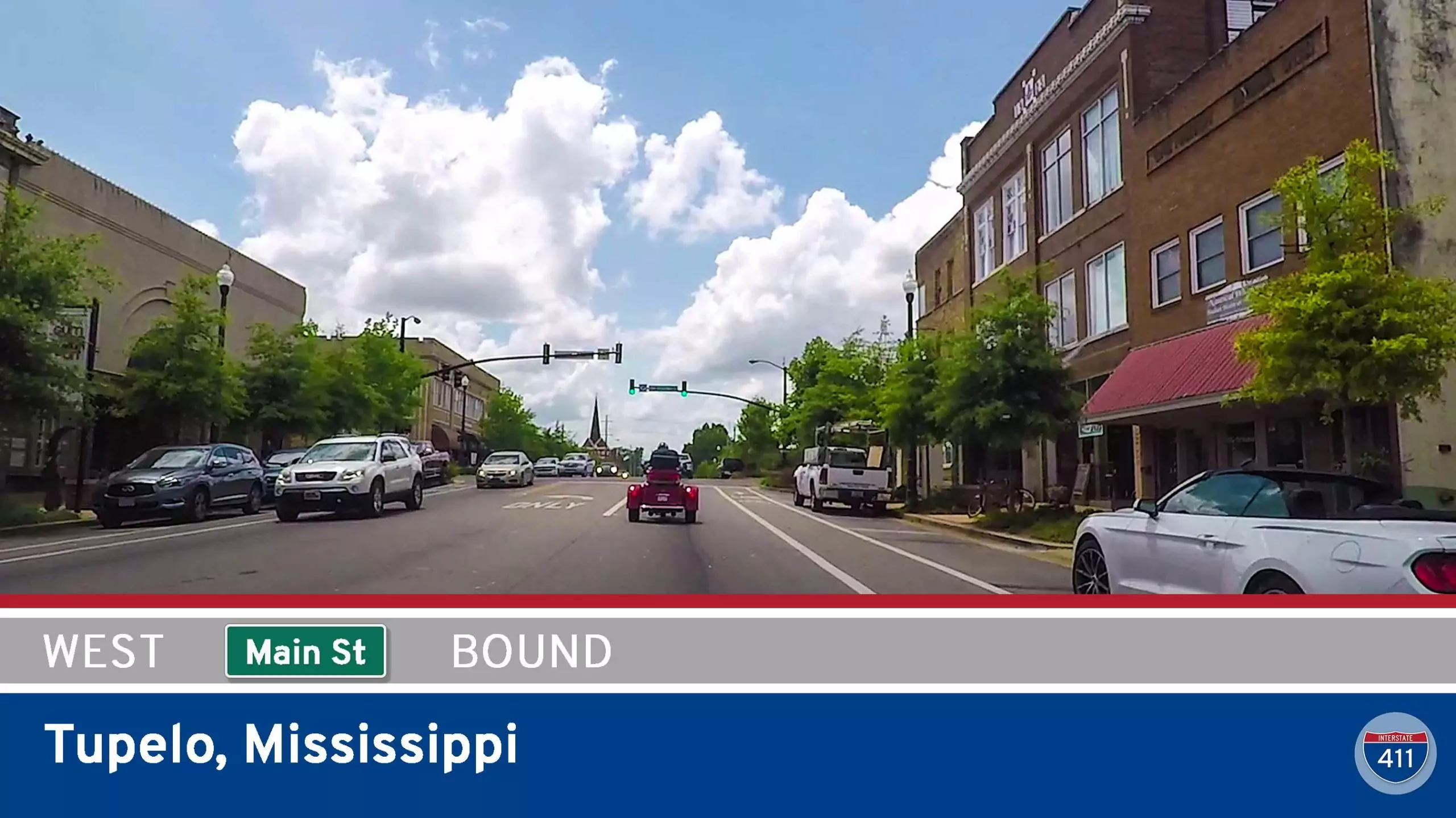 Main Street - Westbound - Tupelo - Mississippi