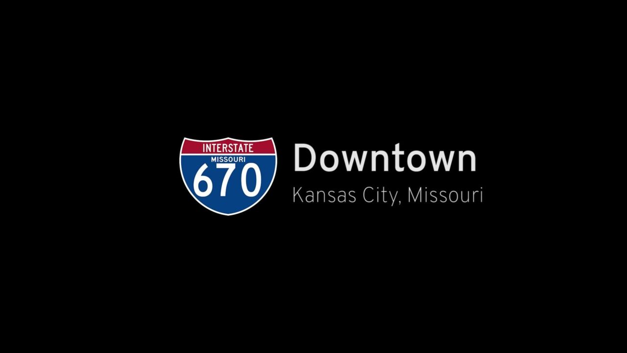 Interstate 670 West in Downtown Kansas City - Missouri - Interstate 411