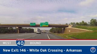 Interstate 40 – New Exit 146 – White Oak Crossing – Arkansas |  Drive America’s Highways ?