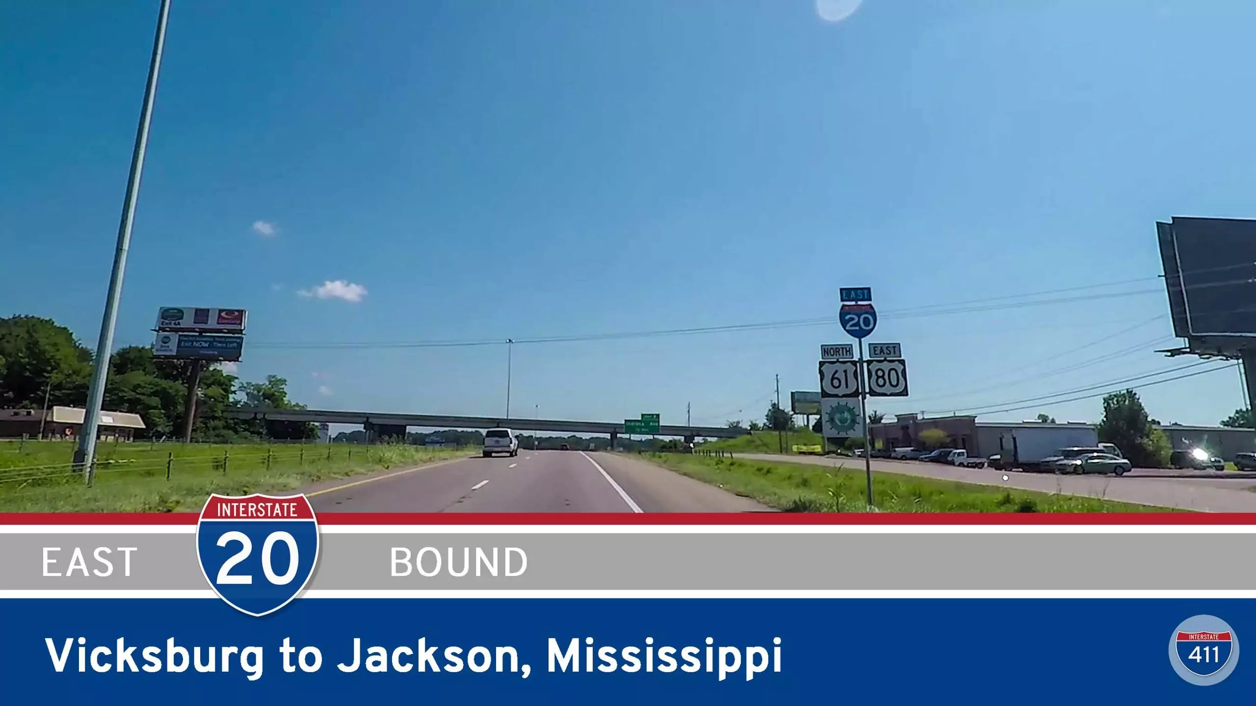 Interstate 20 - Vicksburg to Jackson - Mississippi