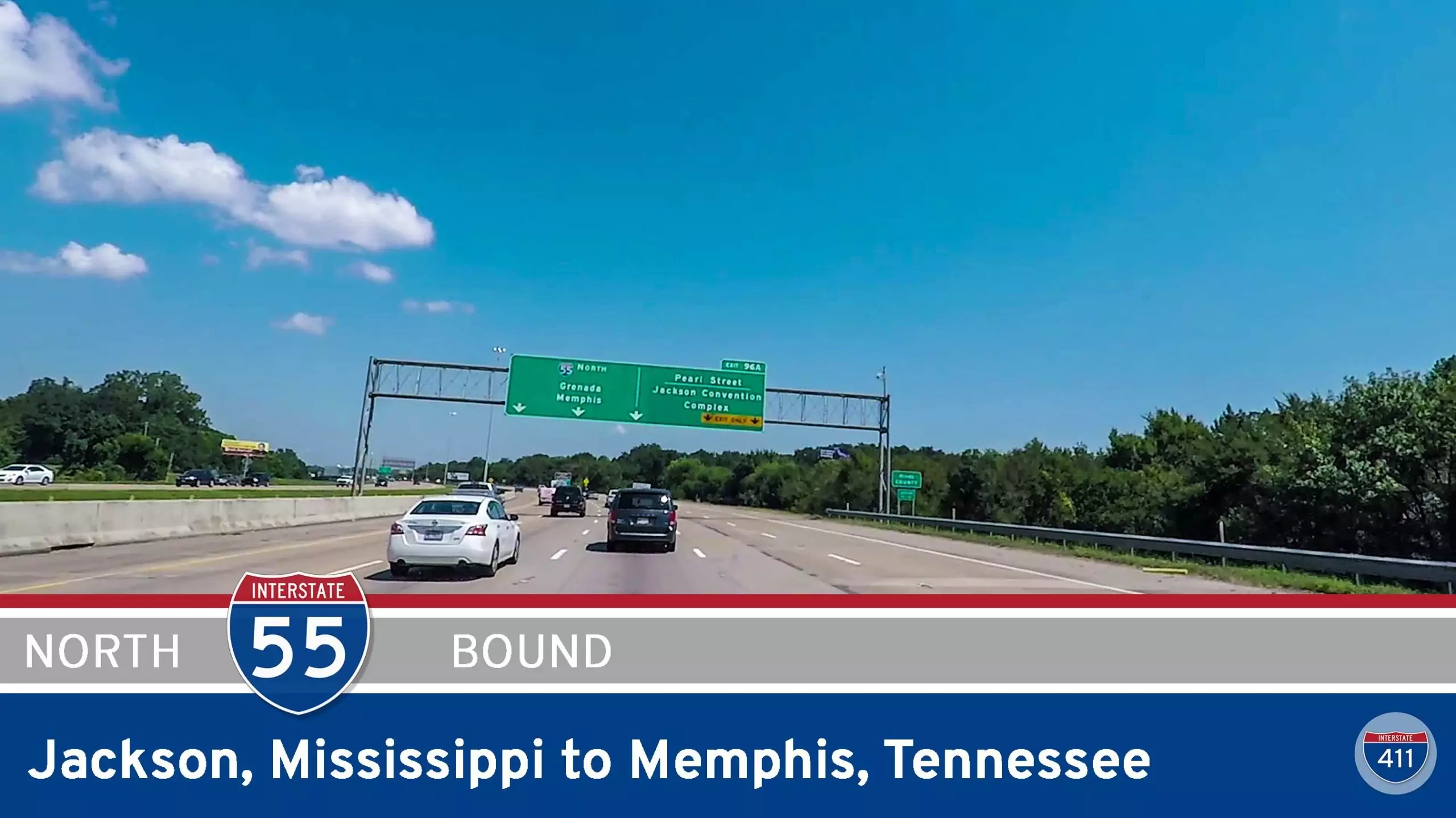 Interstate 55 - Jackson to Memphis - Mississippi