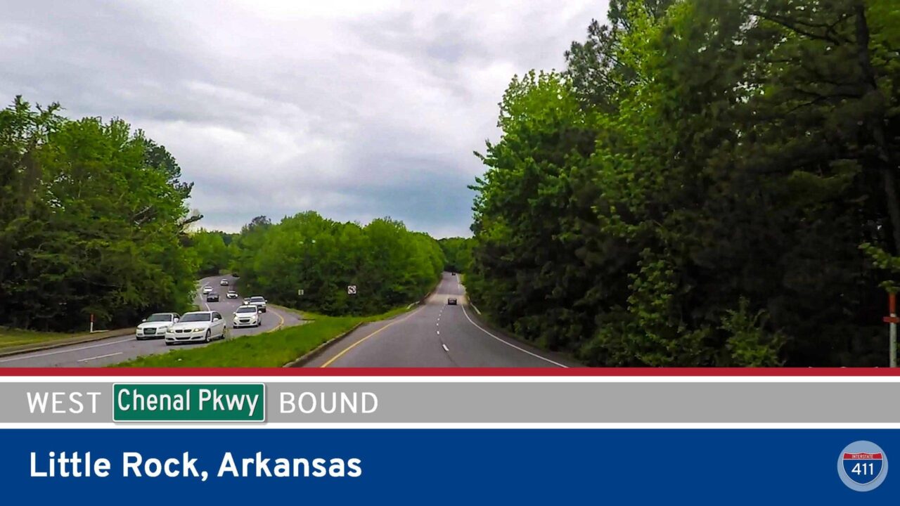 Drive America's Highways for 8 miles along Chenal Parkway - Westbound, in Little Rock, Arkansas