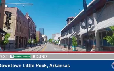 Westbound on President Clinton Avenue in Little Rock