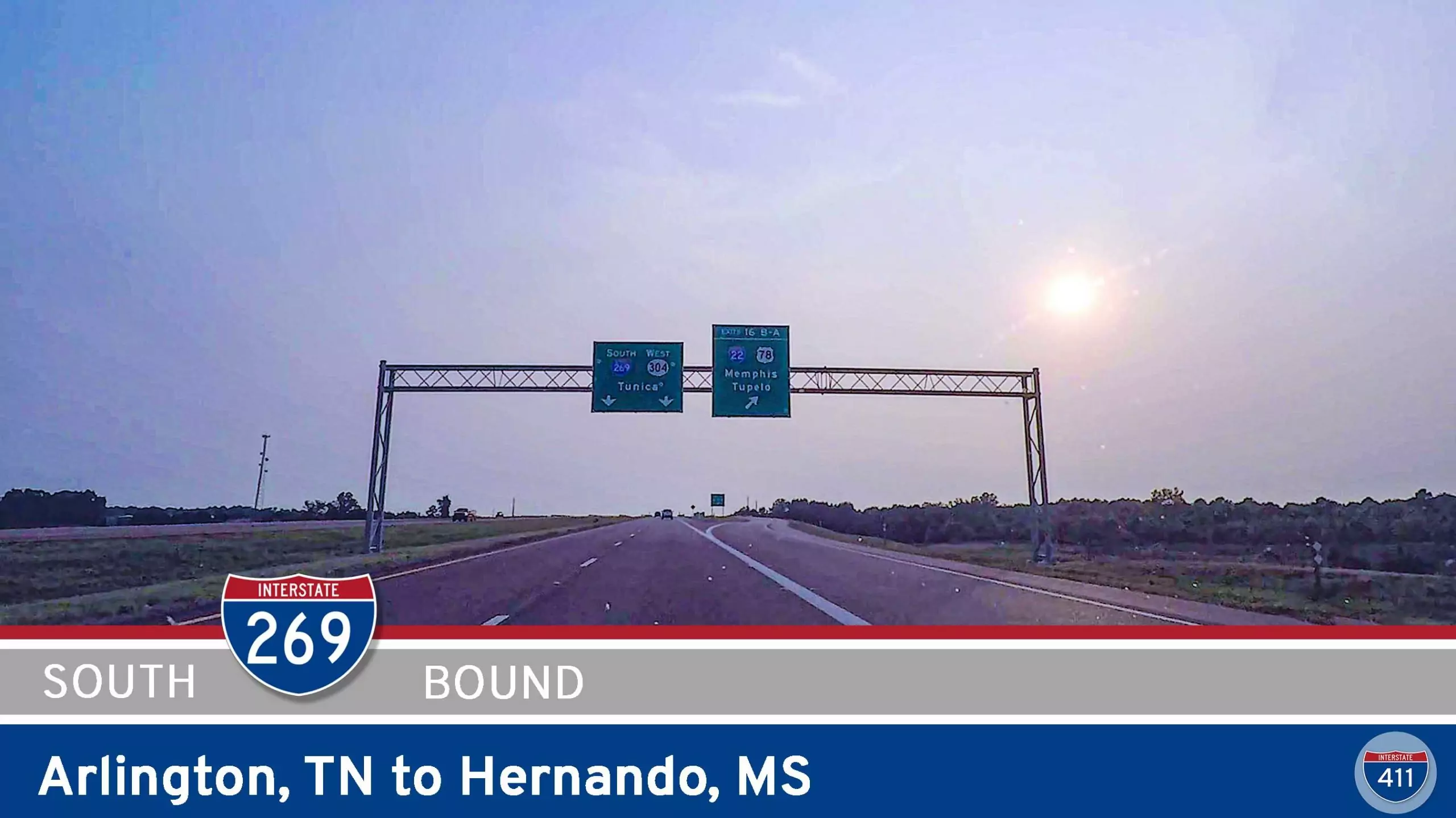 ? Drive America's Highways for 47 miles along Southbound Interstate 269 from Arlington, TN to Hernando, MS.