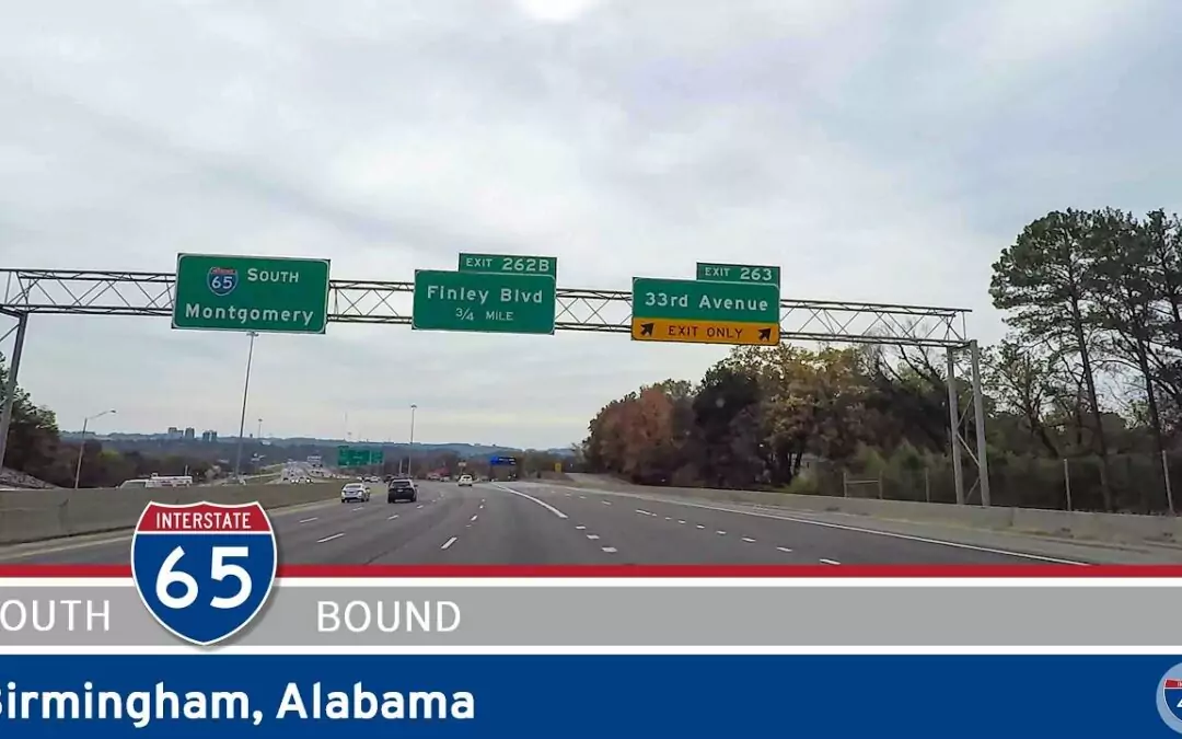 Southbound Interstate 65 in Birmingham, Alabama