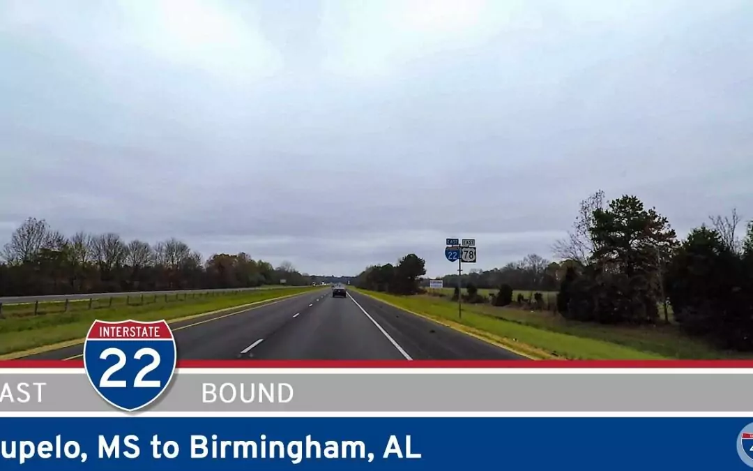 Interstate 22: Tupelo Mississippi to Birmingham Alabama