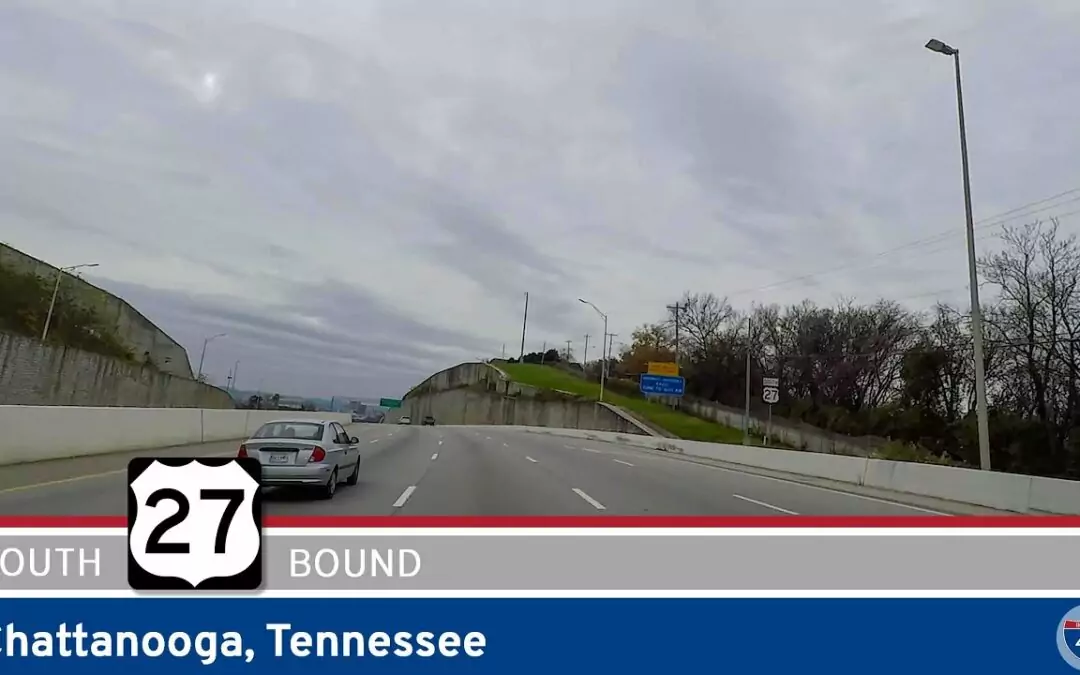 U.S. Highway 27: Southbound in Chattanooga, Tennessee