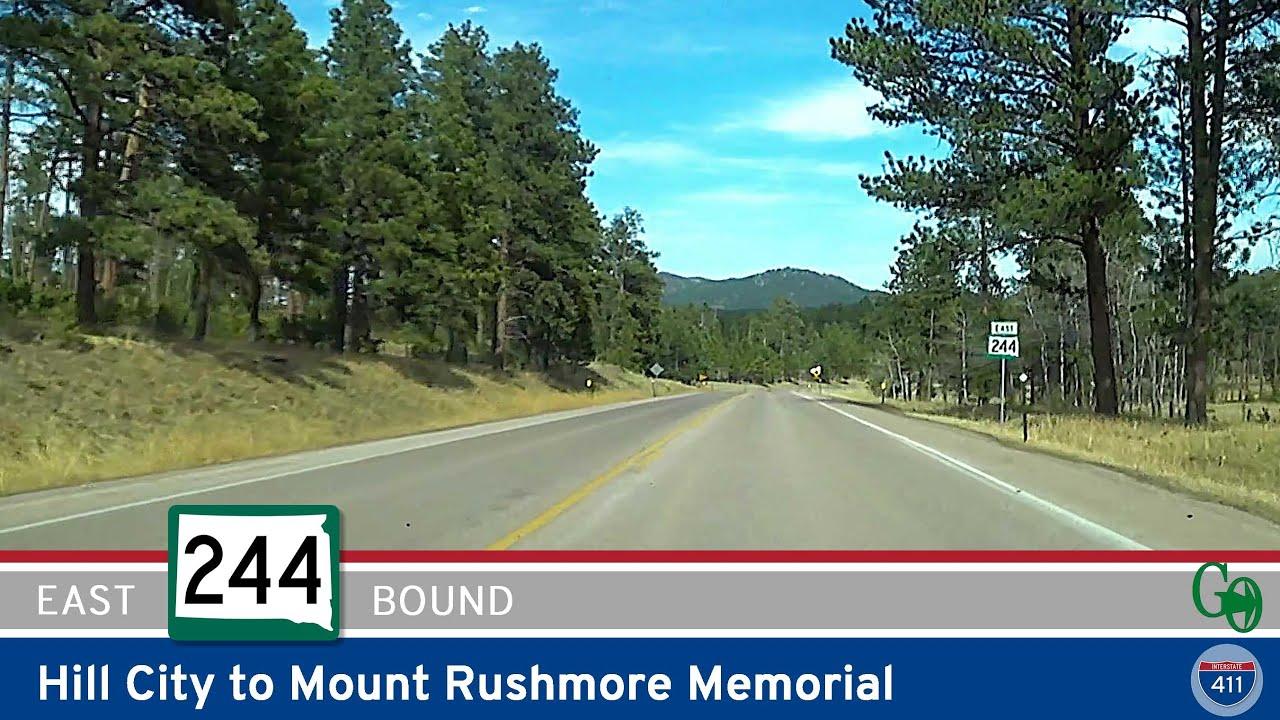 Drive America's Highways for 9 miles east along South Dakota Highway 244 from Hill City to Mount Rushmore Memorial.