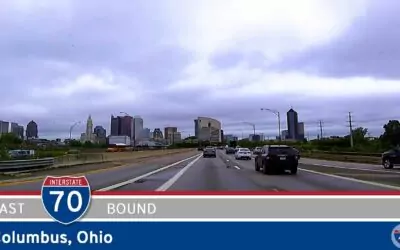 Eastbound Interstate 70 in Columbus – Ohio