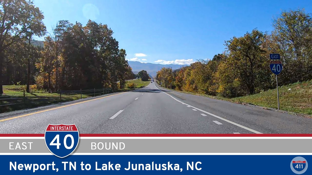 Drive America's Highways for 44 miles east along Interstate 40 from Newport to Lake Junaluska.