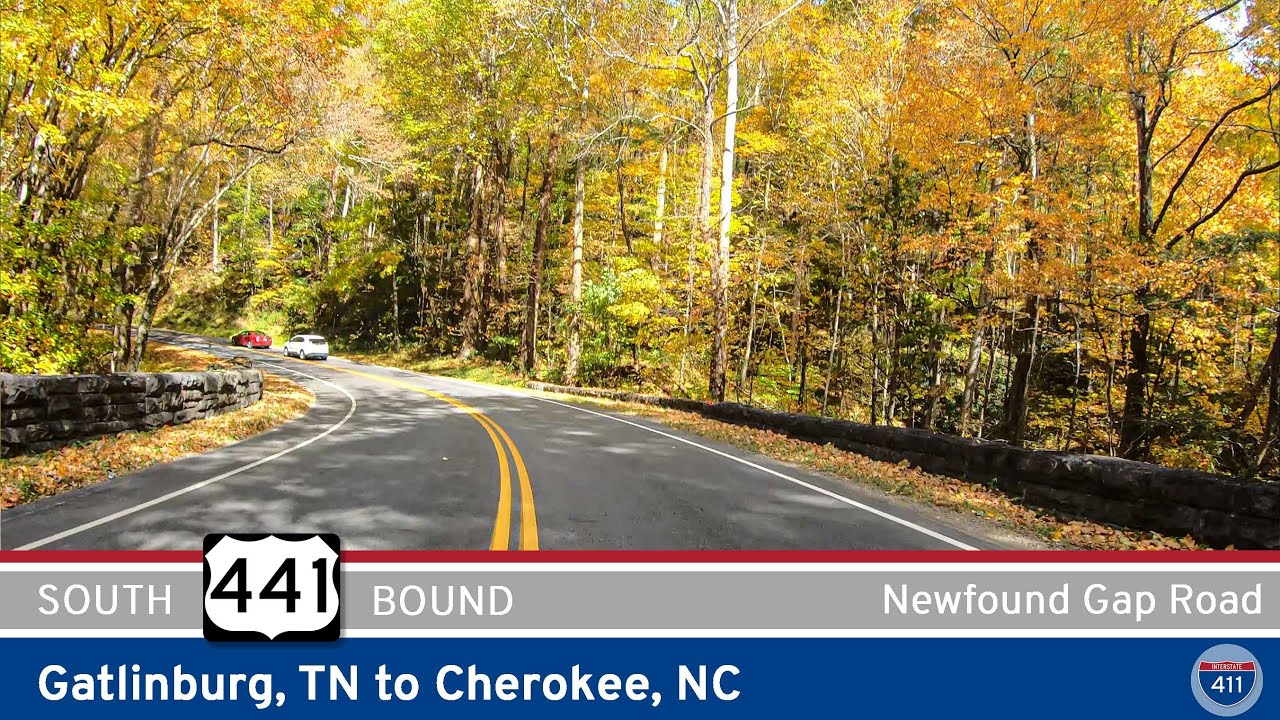 Drive America's Highways for 29 miles south along U.S. Route 441 from Gatlinburg to Cherokee.