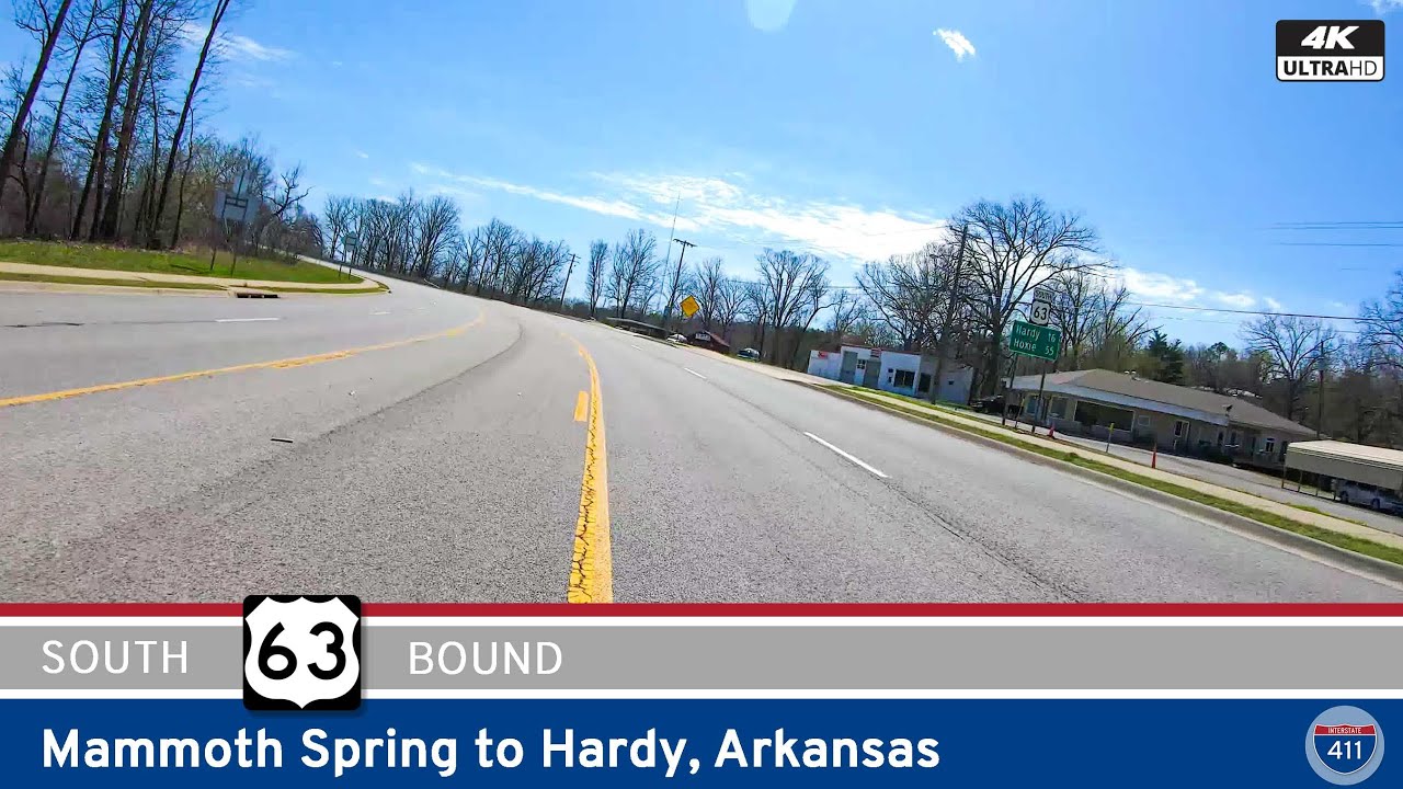 U.S. Route 63: Mammoth Spring to Hardy - Arkansas