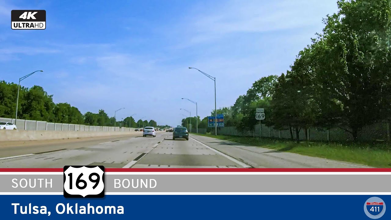 🚙 Drive America's Highways for 10 miles south along U.S. Highway 169 in Tulsa, Oklahoma.