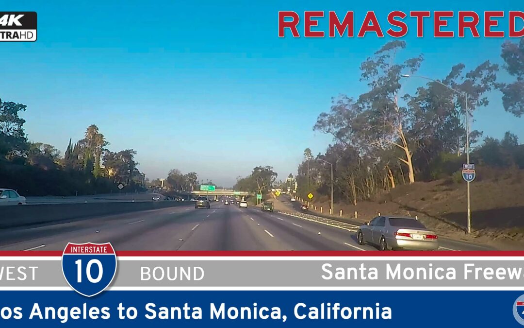 [Remastered] Interstate 10 – Los Angeles to Santa Monica – California (4k/Real-Time)