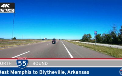 Interstate 55: West Memphis to Blytheville – Arkansas (4K/Real-Time)