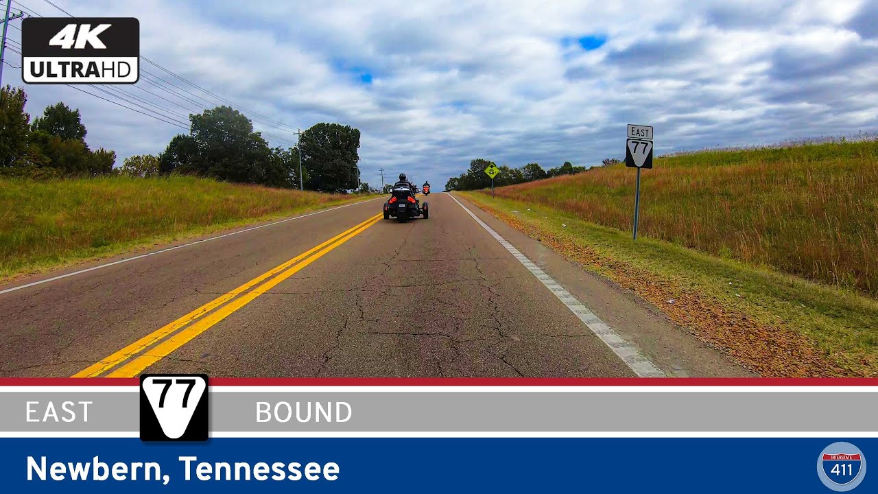 Drive America's Highways for 1 mile east along Tennessee Secondary Route 77 in Newbern