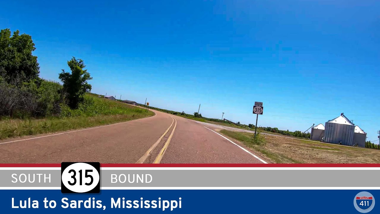 Drive America's Highways for 34 miles south along Mississippi Route 315 from Rich to Sardis, Mississippi.