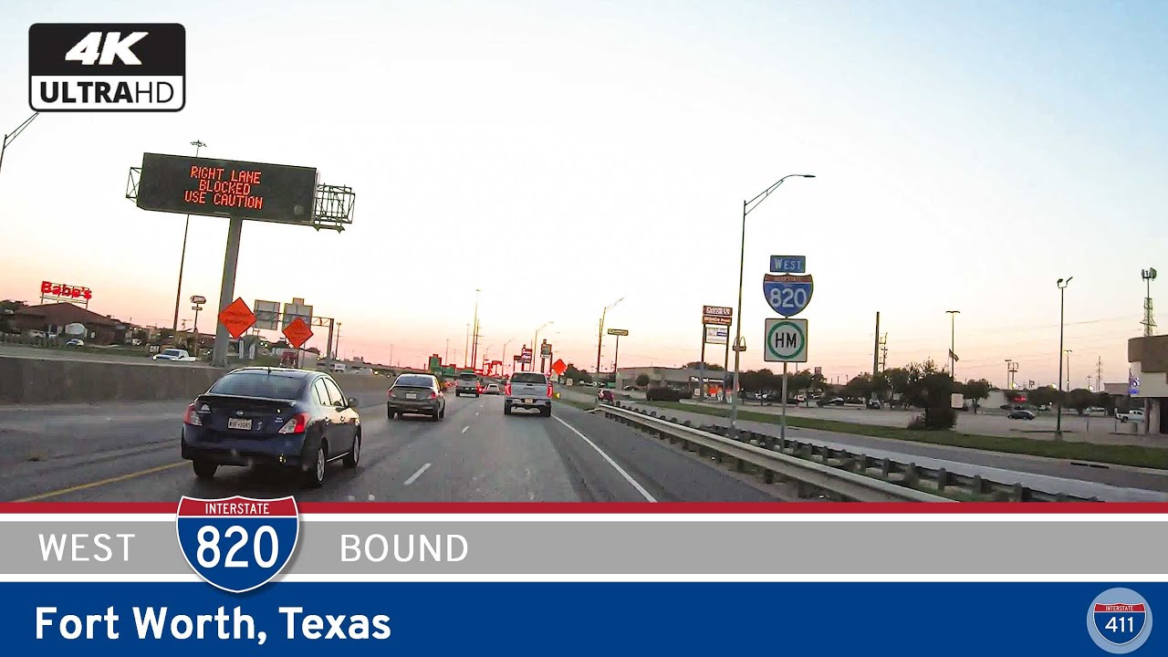 See America's Highways as we drive 31 miles west along Interstate 820 in Fort Worth, Texas