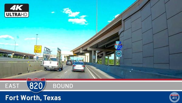 Drive America's Highways for 35 miles along Interstate 820 west to east in Ft. Worth, Texas.