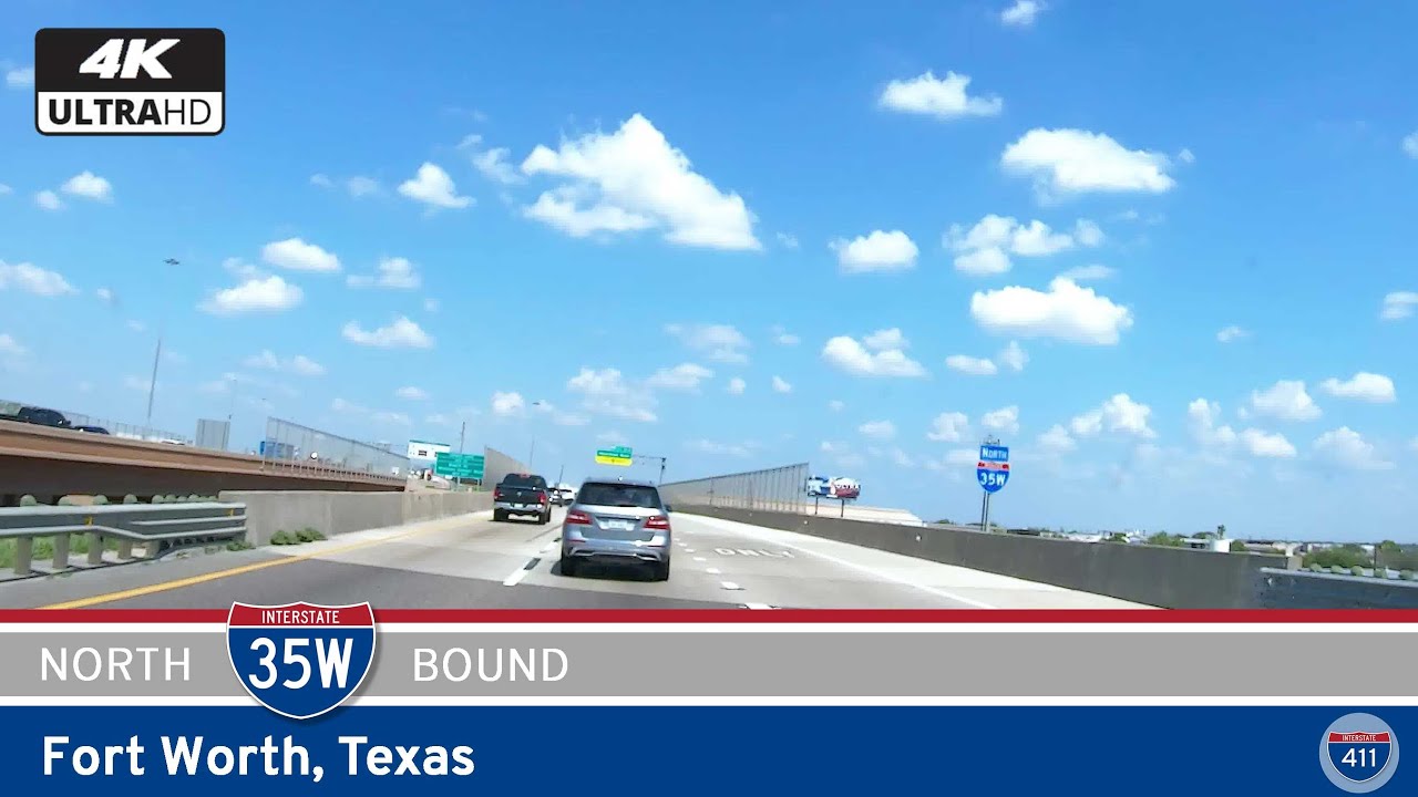 Drive America's Highways for 11 miles north along Interstate 35W in Fort Worth, Texas