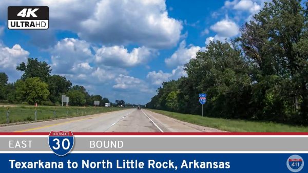 See America's Highways as we drive 143 miles east along Interstate 30 from Texarkana to North Little Rock, Arkansas