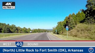 Watch as we Drive America's Highways for 153 miles west along Interstate 40 from Little Rock to Fort Smith, Arkansas.